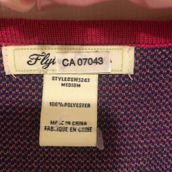 Bohemian Print Knit Short Sleeve A-Line Sweater Dress  (New!) - Picture 7 of 7